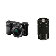 Amazon Renewed Sony a6000 mirrorless Camera Bundle 16-50mm F3.5-5.6 and 55-210mm F4.5-6.3 Lens, 32GB Card, case (Renewed)