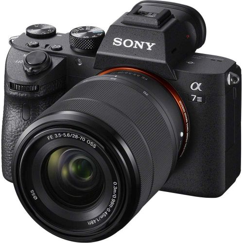  Amazon Renewed Sony Alpha a7 III Mirrorless Digital Camera with 28-70mm Lens (ILCE7M3K/B) + 64GB Memory Card + NP-FZ-100 Battery + Corel Photo Software + Case + External Charger + Card Reader + M