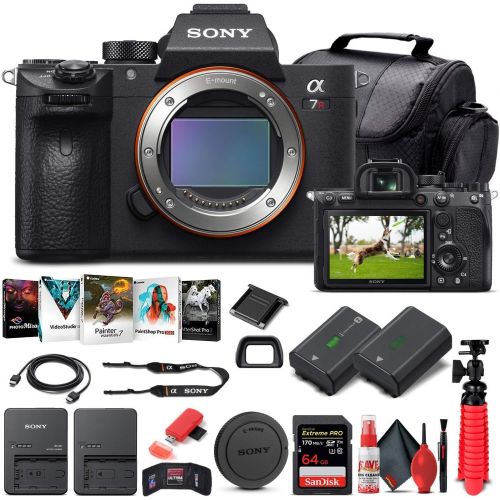  Amazon Renewed Sony Alpha a7R IV Mirrorless Digital Camera (Body Only) (ILCE7RM4/B) + 64GB Memory Card + NP-FZ-100 Battery + Corel Photo Software + Case + External Charger + Card Reader + HDMI Ca