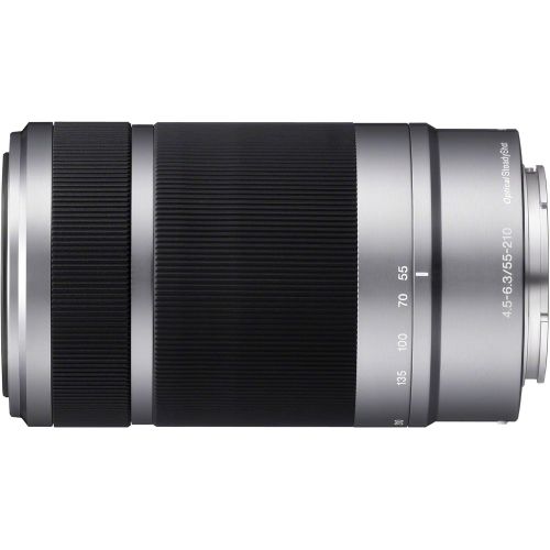  Amazon Renewed Sony E 55-210mm F4.5-6.3 OSS Lens for Sony E-Mount Cameras Silver (Renewed)