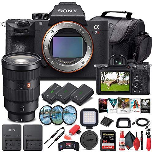  Amazon Renewed Sony Alpha a7R IV Mirrorless Digital Camera (Body Only) (ILCE7RM4/B) + Sony FE 24-70mm Lens + 64GB Memory Card + 2 x NP-FZ-100 Battery + Corel Photo Software + Case + External Char