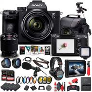 Amazon Renewed Sony Alpha a7 III Mirrorless Digital Camera with 28-70mm Lens (ILCE7M3K/B) + 4K Monitor + Headphones + Pro Mic + 2 x 64GB Memory Card + 3 x NP-FZ-100 Battery + Corel Photo Software