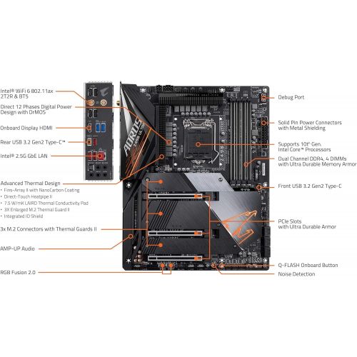  Amazon Renewed GIGABYTE Z490 AORUS Ultra (Intel LGA1200/Z490/ATX/Intel 2.5G LAN/3xM.2 Thermal Guard/SATA 6Gb/s/USB 3.2 Gen 2/Intel Wi-Fi 6//Realtek ALC1220-VB/RGB Fusion/Gaming Motherboard) (Rene