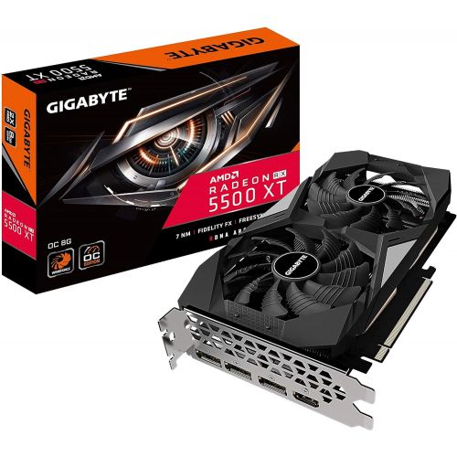  Amazon Renewed GIGABYTE Radeon RX 5500 XT OC 8G Graphics Card, PCIe 4.0, 8GB 128-Bit GDDR6, GV-R55XTOC-8GD Video Card (Renewed)