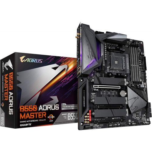  Amazon Renewed GIGABYTE B550 AORUS Master (AM4 AMD/B550/ATX/Triple M.2/SATA 6Gb/s/USB 3.2 Gen 2/WiFi 6/Realtek ALC1220-Vb/Fins-Array Heatsink/RGB Fusion 2.0/DDR4/Gaming Motherboard) (Renewed)