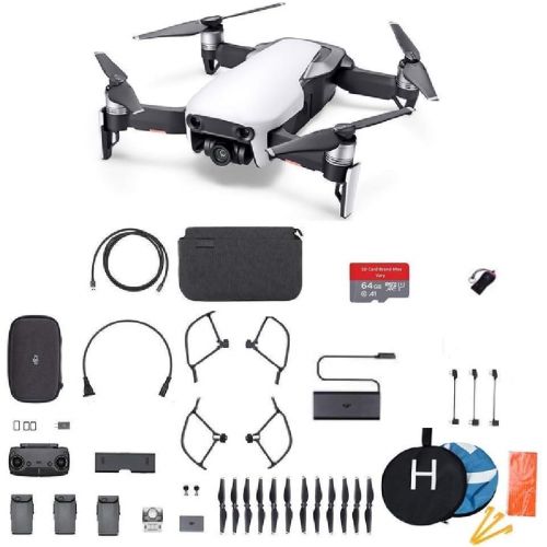  Amazon Renewed DJI Mavic Air Fly More Combo Plus Starter Kit Bundle Arctic White (Renewed)