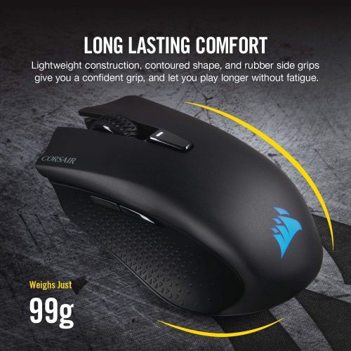  Amazon Renewed CORSAIR Harpoon RGB Wireless - Wireless Rechargeable Gaming Mouse - 10,000 DPI Optical Sensor (Renewed)