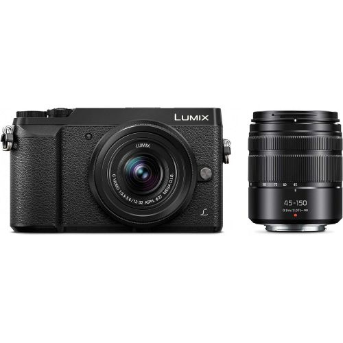  Amazon Renewed PANASONIC LUMIX GX85 Camera with 12-32mm and 45-150mm Lens Bundle, 4K, 5 Axis Body Stabilization, 3 Inch Tilt and Touch Display, DMC-GX85WK (Black USA) (Renewed)