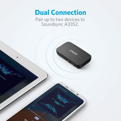  Amazon Renewed Anker Soundsync A3352 Bluetooth Receiver for Music Streaming with Bluetooth 5.0, 12-Hour Battery Life, Handsfree Calls, Dual Device Connection, for Car, Home Stereo, Headphones, Sp