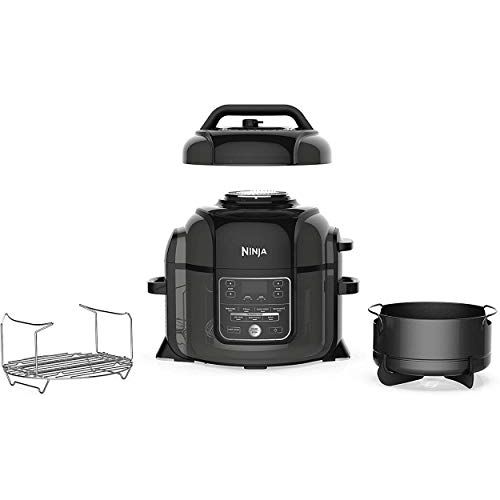  Amazon+Renewed Ninja OP301 Foodi 9-in-1 Pressure, Slow Cooker, Air Fryer and More, with 6.5 Quart Capacity and 45 Recipe Book, and a High Gloss Finish (Renewed): Kitchen & Dining