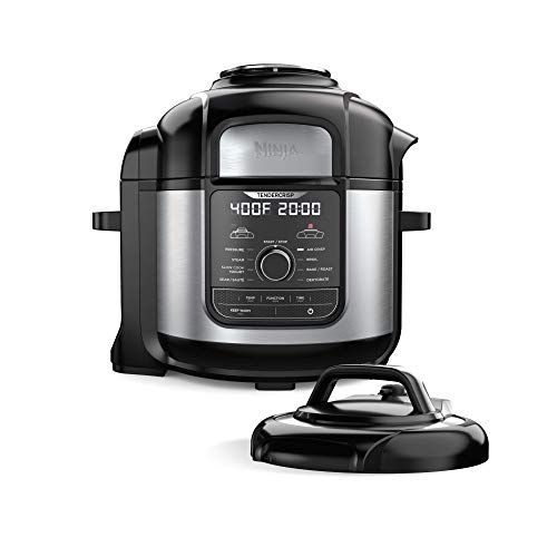  Amazon+Renewed Ninja FD401 Foodi 8-qt. 9-in-1 Deluxe XL Cooker & Air Fryer-Stainless Steel Pressure Cooker, 8-Quart, (Renewed): Kitchen & Dining