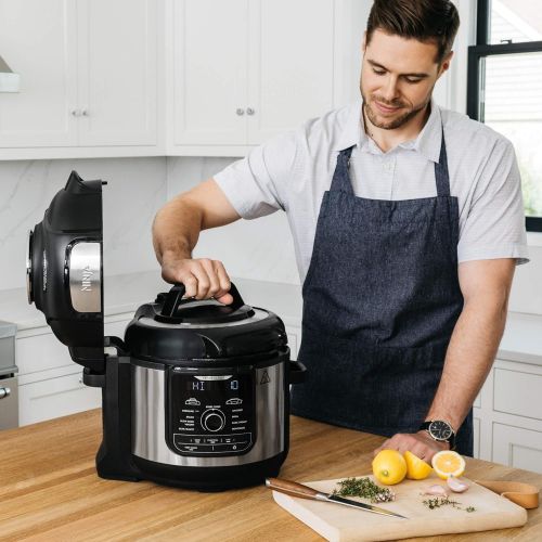  Amazon+Renewed Ninja FD401 Foodi 8-qt. 9-in-1 Deluxe XL Cooker & Air Fryer-Stainless Steel Pressure Cooker, 8-Quart, (Renewed): Kitchen & Dining