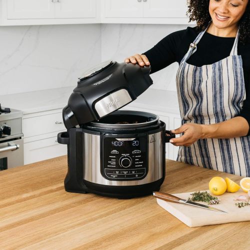  Amazon+Renewed Ninja FD401 Foodi 8-qt. 9-in-1 Deluxe XL Cooker & Air Fryer-Stainless Steel Pressure Cooker, 8-Quart, (Renewed): Kitchen & Dining