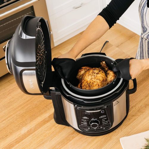  Amazon+Renewed Ninja FD401 Foodi 8-qt. 9-in-1 Deluxe XL Cooker & Air Fryer-Stainless Steel Pressure Cooker, 8-Quart, (Renewed): Kitchen & Dining