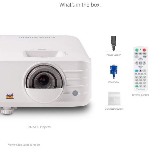  Amazon Renewed ViewSonic PX727HD 1080p Projector with RGB 100% Rec 709, ISF Certified, Sports Mode and Low Input Lag for Home Theater and Gaming (Renewed)