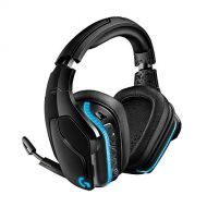 Amazon Renewed Logitech G935 Wireless DTS:X 7.1 Surround Sound LIGHTSYNC RGB PC Gaming Headset - Black, blue (Renewed)