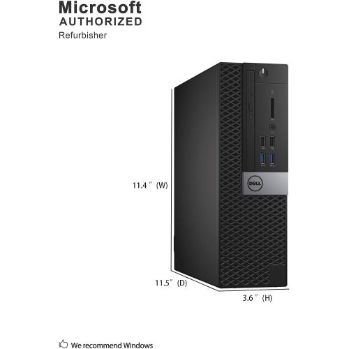  Amazon Renewed Dell OptiPlex 5050 Small Form Factor Desktop, Intel Core i5-6500, 8GB DDR4 RAM, 256GB SSD, Windows 10 Pro Black (Renewed)