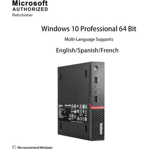  Amazon Renewed Lenovo ThinkCentre M900 Tiny Desktop Micro Tower PC (Intel Core i5-6500T, 8 GB Ram, 256 GB SSD, USB 3.0, WiFi) Windows 10 Pro (Renewed)