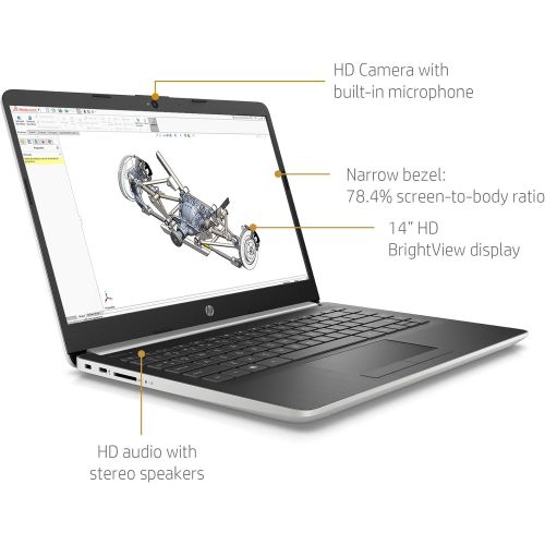  Amazon Renewed HP 14in High Performance Laptop (AMD Ryzen 3 3200U 2.6GHz up to 3.5GHz, AMD Radeon Vega 3 Graphics, 4GB DDR4 RAM, 128GB SSD, WiFi, Bluetooth, HDMI, Windows 10(Renewed)