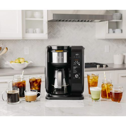  [아마존베스트]Amazon Renewed Ninja Hot and Cold Brewed System, Auto-iQ Tea and Coffee Maker with 6 Brew Sizes, 5 Brew Styles, Frother, Coffee & Tea Baskets with Glass Carafe (CP301) (Renewed)