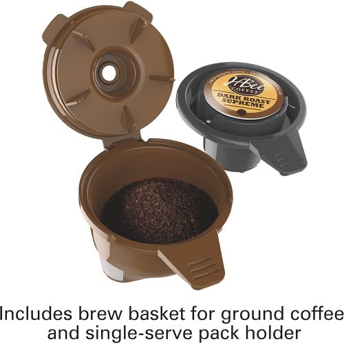  [아마존베스트]Amazon Renewed Hamilton Beach (49976) Coffee Maker, Single Serve & Full Coffee Pot,Compatible withK-Cup Packs or Ground Coffee, Programmable, FlexBrew, Black (Renewed)