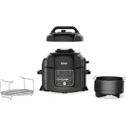  [아마존베스트]Amazon Renewed Ninja Foodi Cooker, Steamer & Air w/TenderCrisp Technology Pressure Cooker & Air Fryer All-in-One, 6.5 quart w/dehydrate, Black/Gray (Renewed)