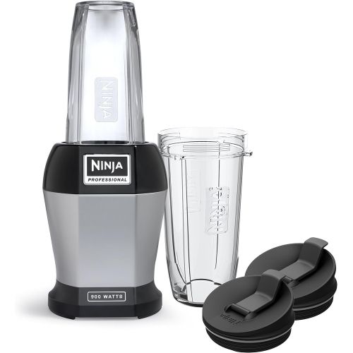  Amazon Renewed Nutri Ninja Pro Personal Blender with 900 Watt Base and Vitamin and Nutrient Extraction for Shakes and Smoothies with 18 and 24-Ounce Cups (BL456) (Renewed)