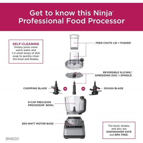 닌자 Amazon Renewed Ninja BN600 Professional Food Processor (Renewed)