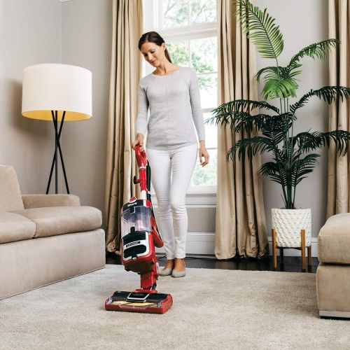  Amazon Renewed Shark Navigator Upright Vacuum with Lift-Away, Zero-M Anti-Hair Wrap Technology, Anti-Allergen + HEPA Filter and Swivel Steering (ZU561), Red Peony (Renewed)