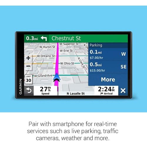  [아마존베스트]Amazon Renewed Garmin DriveSmart 65 & Traffic: GPS Navigator with a 6.95 inches Display, Hands-Free Calling, Included Traffic alerts and Information to enrich Road Trips (Renewed)