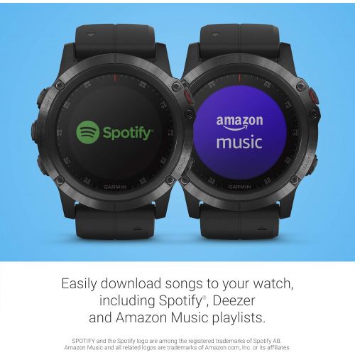  [아마존베스트]Amazon Renewed Garmin fnix 5X Plus, Ultimate Multisport GPS Smartwatch, Features Color Topo Maps and Pulse Ox, Heart Rate Monitoring, Music and Pay, Black with Black Band (Renewed)
