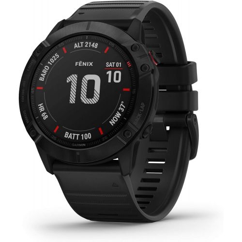  [아마존베스트]Amazon Renewed Garmin Fenix 6X Pro, Premium Multisport GPS Watch, features Mapping, Music, Grade-Adjusted Pace Guidance and Pulse Ox Sensors, Black (Renewed)