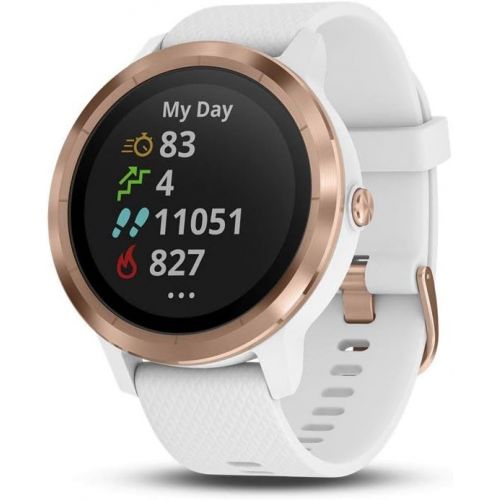  [아마존베스트]Amazon Renewed Garmin 010-01769-09 vivoactive 3, GPS Smartwatch with Contactless Payments and Built-in Sports Apps, 1.2, White/Rose Gold (Renewed)