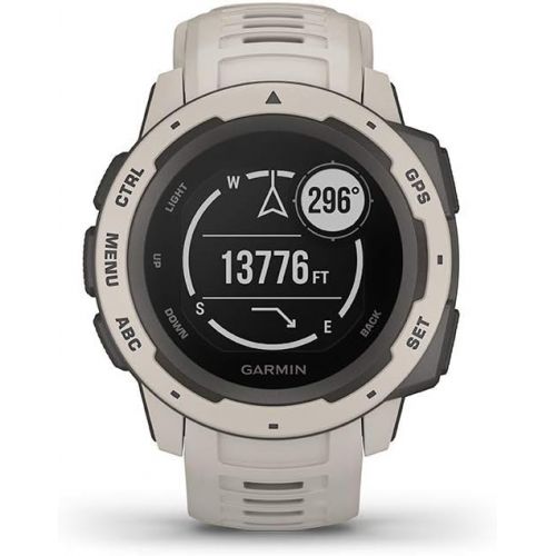  Amazon Renewed Garmin 010-02064-01 Instinct, Rugged Outdoor Watch with GPS, Features GLONASS and Galileo, Heart Rate Monitoring and 3-axis Compass, Tundra, 1.27 inches (Renewed)
