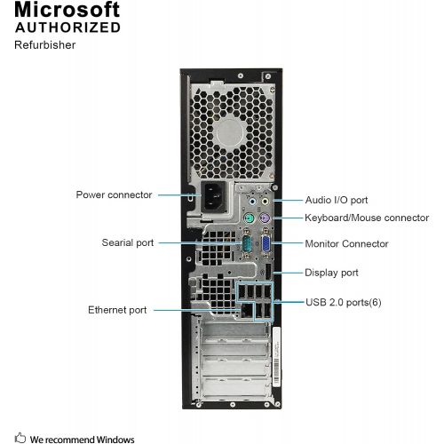  [아마존베스트]Amazon Renewed HP Elite PC Desktop Computer Package - Intel Quad Core i5 3.1GHz, 8GB RAM, 500GB, 19inch LCD Monitor, Keyboard, Mouse, DVD, WiFi Adapter, Windows 10 Professional (Renewed)