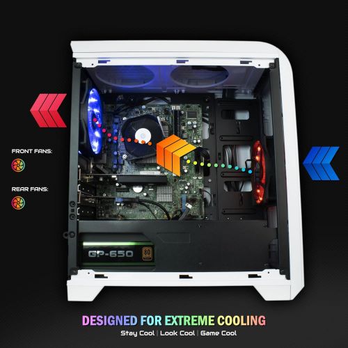  [아마존베스트]Amazon Renewed Periphio Portal Gaming PC Desktop Computer Tower, Intel Quad Core i5 3.2GHz, 8GB RAM, 128GB SSD + 500GB 7200 RPM HDD, Windows 10, AMD Radeon RX570 4GB DDR5, HDMI, Wi-Fi (Renewed)