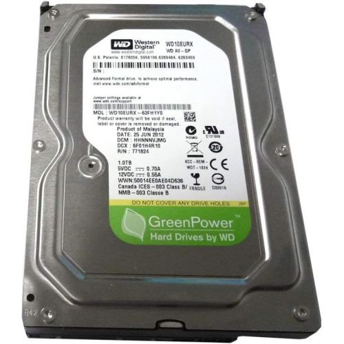  [아마존베스트]Amazon Renewed Western Digital AV-GP WD10EURX 1TB IntelliPower 64MB Cache SATA 6Gb/s 3.5in Internal Hard Drive - 2 Years Warranty (Renewed)