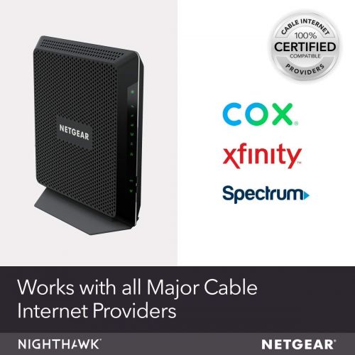  [아마존베스트]Amazon Renewed NETGEAR Nighthawk Cable Modem WiFi Router Combo C7000-Compatibility Cable Providers including Xfinity by Comcast, Spectrum, Cox (Renewed)
