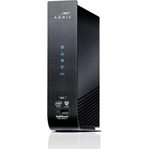  [아마존베스트]Amazon Renewed ARRIS SURFboard (24x8) DOCSIS 3.0 Cable Modem Plus AC2350 Dual Band Wi-Fi Router, approved for Cox, Spectrum, Xfinity & more (SBG7400AC2-RB) Black, Max Download Plan: 600 Mbps