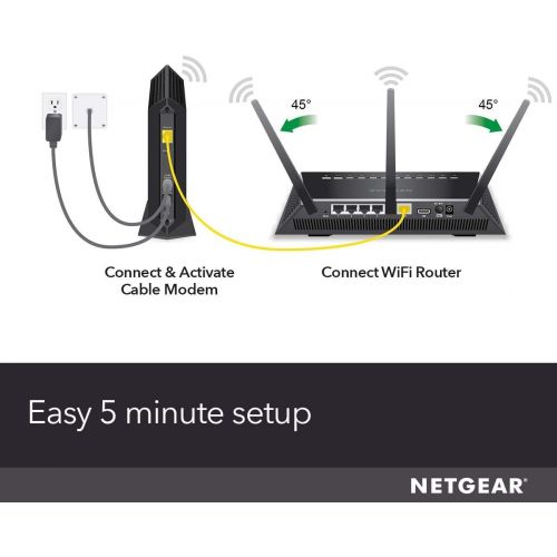  [아마존베스트]Amazon Renewed NETGEAR Cable Modem CM700 - Compatible with All Cable Providers Including Xfinity by Comcast, Spectrum, Cox | for Cable Plans Up to 500 Mbps | DOCSIS 3.0 (Renewed)