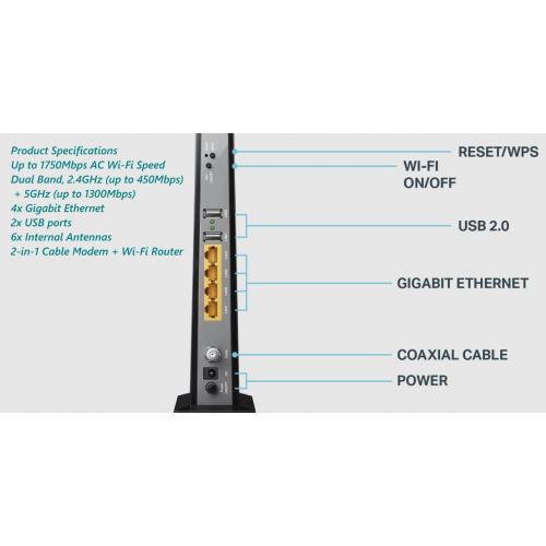  [아마존베스트]Amazon Renewed TP-Link Archer CR700 16x4 DOCSIS3.0 AC1750 Wireless Wi-Fi Cable Modem Router (Renewed)