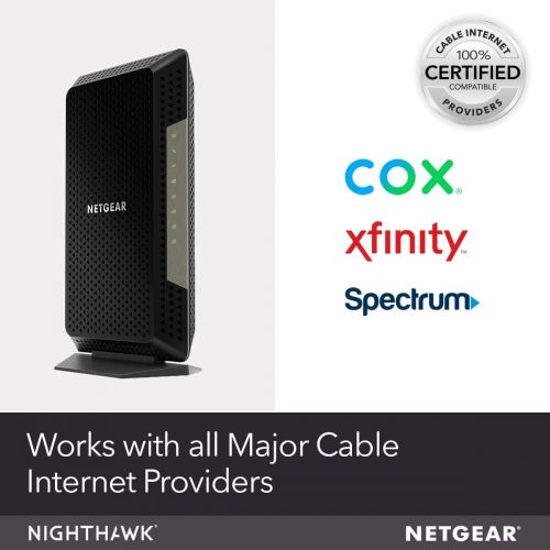  [아마존베스트]Amazon Renewed NETGEAR Nighthawk Cable Modem CM1200 - Compatible with All Cable Providers Including Xfinity by Comcast, Spectrum, Cox | For Cable Plans Up to 2 Gigabits | 4 x 1G Ethernet Ports |