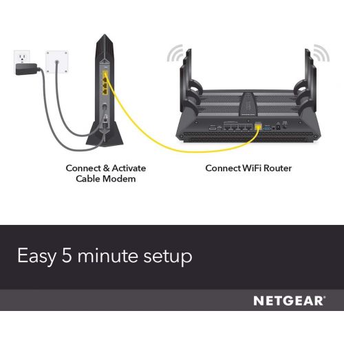  [아마존베스트]Amazon Renewed NETGEAR Nighthawk Cable Modem CM1200 - Compatible with All Cable Providers Including Xfinity by Comcast, Spectrum, Cox | For Cable Plans Up to 2 Gigabits | 4 x 1G Ethernet Ports |