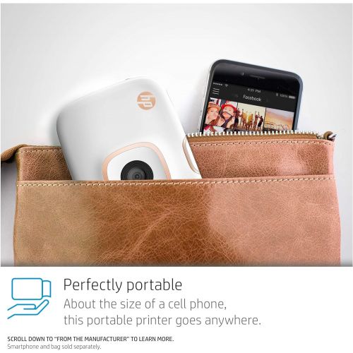  [아마존베스트]Amazon Renewed HP Sprocket 2-in-1 Portable Photo Printer & Instant Camera, print social media photos on 2x3 sticky-backed paper (2FB96A) (Renewed)