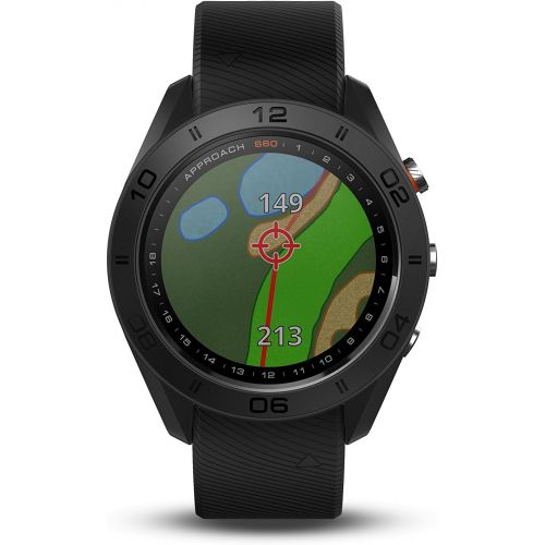  [아마존베스트]Amazon Renewed Garmin Approach S60, Premium GPS Golf Watch with Touchscreen Display and Full Color CourseView Mapping, Black w/Silicone Band (Renewed)