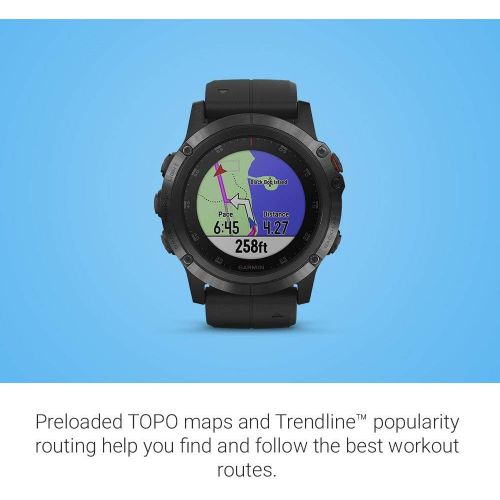  [아마존베스트]Amazon Renewed Garmin fnix 5X Plus, Ultimate Multisport GPS Smartwatch, Features Color Topo Maps and Pulse Ox, Heart Rate Monitoring, Music and Pay, Black with Black Band (Renewed)