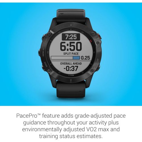  [아마존베스트]Amazon Renewed Garmin Fenix 6 Pro, Premium Multisport GPS Watch, Features Mapping, Music, Grade-Adjusted Pace Guidance and Pulse Ox Sensors, Black (Renewed)