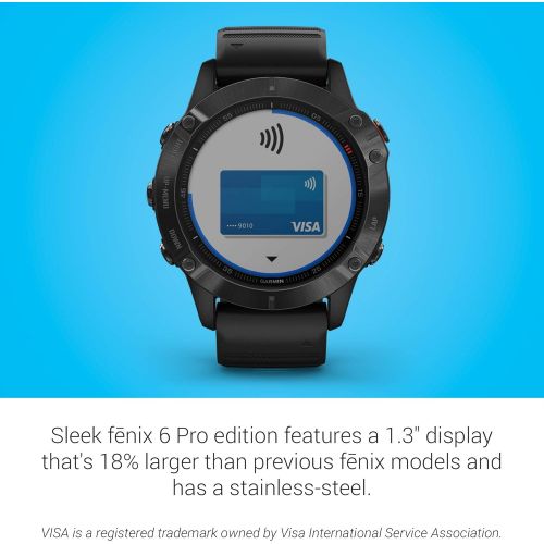  [아마존베스트]Amazon Renewed Garmin Fenix 6 Pro, Premium Multisport GPS Watch, Features Mapping, Music, Grade-Adjusted Pace Guidance and Pulse Ox Sensors, Black (Renewed)