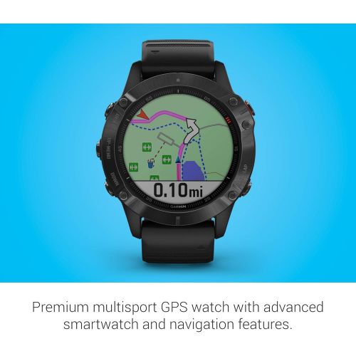  [아마존베스트]Amazon Renewed Garmin Fenix 6 Pro, Premium Multisport GPS Watch, Features Mapping, Music, Grade-Adjusted Pace Guidance and Pulse Ox Sensors, Black (Renewed)