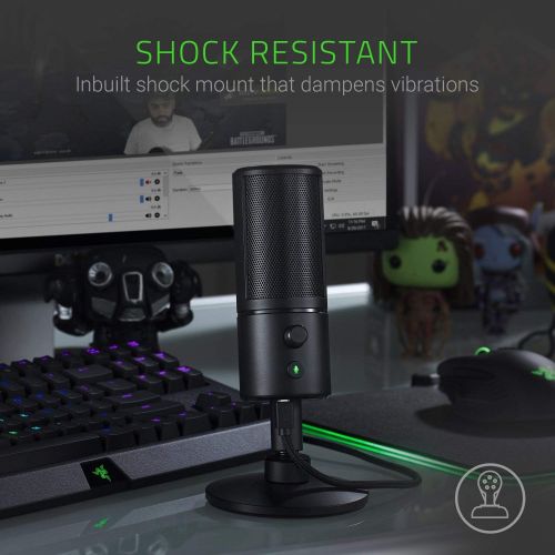  Amazon Renewed Razer Seiren X: Supercardiod Pick-Up Pattern - Condenser Mic - Built-In Shock Mount - Professional Grade Streaming Microphone - RZ19-02290100-R3U1 (Renewed)